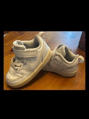 Nike Force One Toddle 7c White Tennis Shoes Lace Easy On